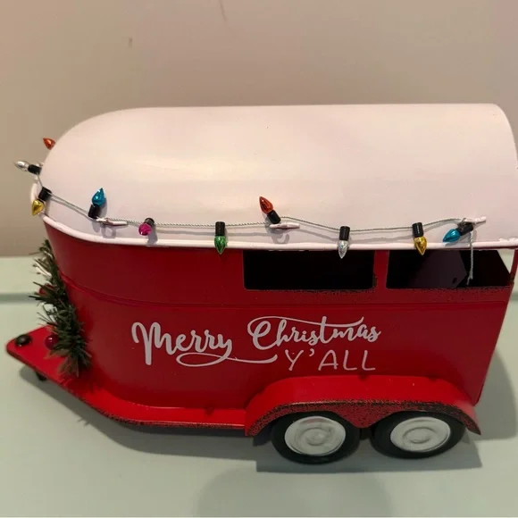 Super Cute Merry Christmas Metal Truck and Trailer- 2 items- NWT - Picture 6 of 9